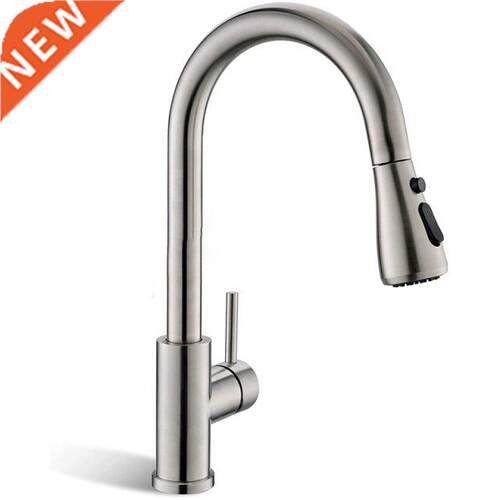 Kitchen Faucet With Pull Down Sprayer Brushed Nickel, High A