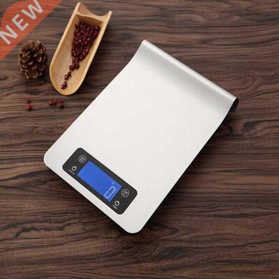 5kg 1g Stainless Steel LCD Digital Kitchen Scale Large Touch