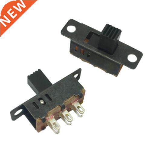 10Pcs Knob 6 Pin 3 Position DPDT Panel Slide Switch 0.5A 50V