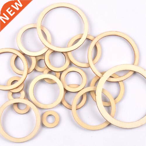 Circle/ring Wood Crafts  Scrapbook Natural Wooden Ornats