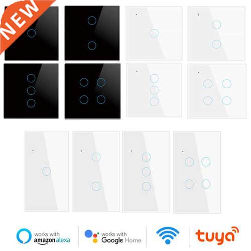 Wifi Wall Switch EU US Smart Touch Light Switch 1 2 3 4 Gang