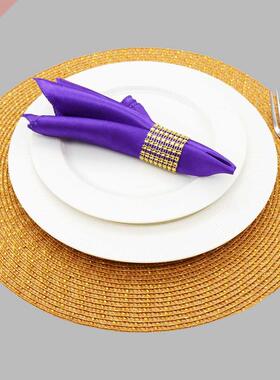 1PC 38x38 cm Round Coaster Insulation Table Mats Pads PVC Ta