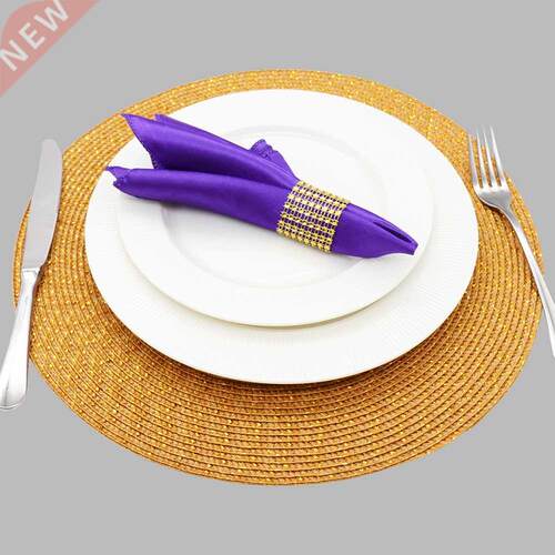 1PC 38x38 cm Round Coaster Insulation Table Mats Pads PVC Ta