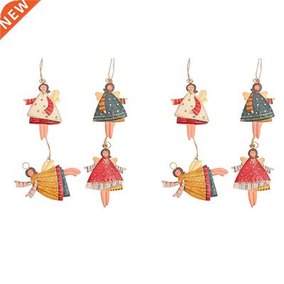 8 PCS Christmas Metal Dancing Angel Pendants Christmas e Han