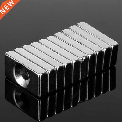 10pcs 4mm Hole N5 Neodymium Magnets Block Rare Earth Coun