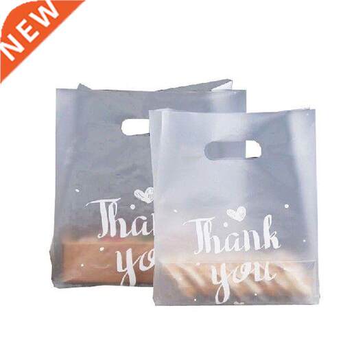 50pcs Plastic Thank You Bread Package Cookie Candy Bag Weddi