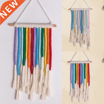 Rainbow Boho Tapestry Wall Hanging Hand-woven Home