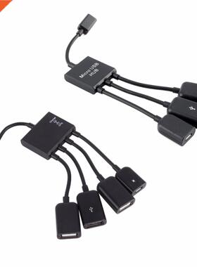 OTG 3/4 Port Micro USB Power Charging Hub Cable Spliter Conn