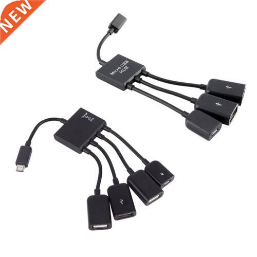 OTG 3/4 Port Micro USB Power Charging Hub Cable Spliter Conn
