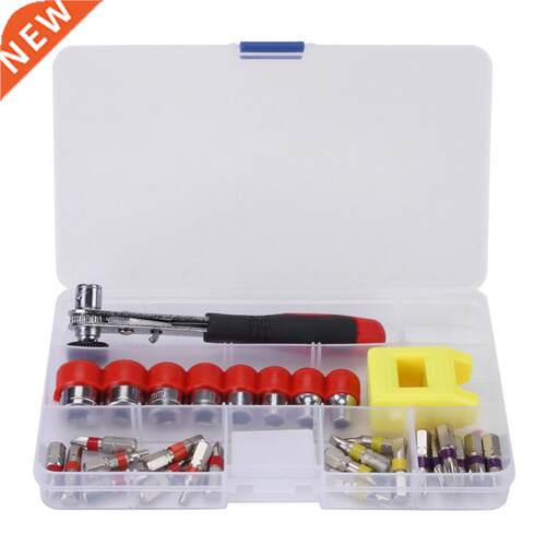 30 pcs Ratchet Wrench With Holder Bit Socket Combination