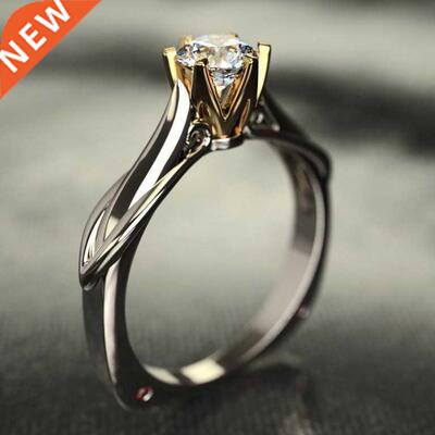 18K Multi Gold Ring for Women Natural 1 Carat Diamond with D