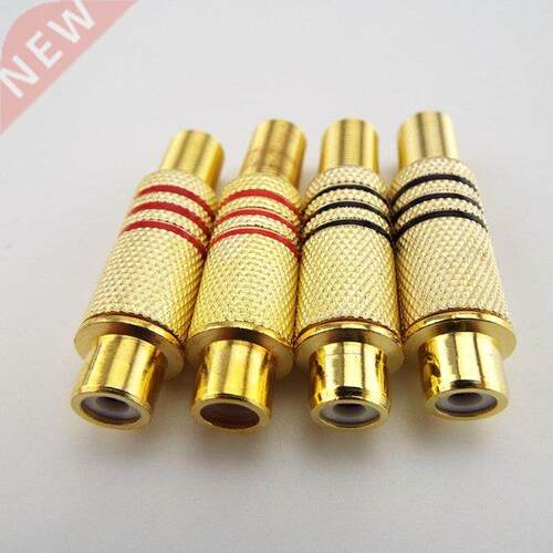 6pcs/lot Gold Plated RCA Female Connector Plug Audio Video J