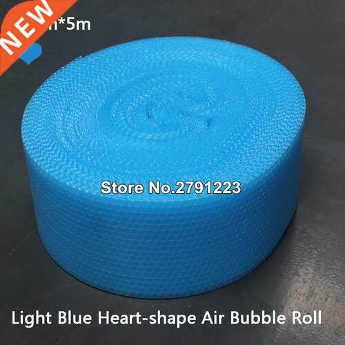 Free ship 20cm*5m Light Blue Heart-shape Air Bubble Roll