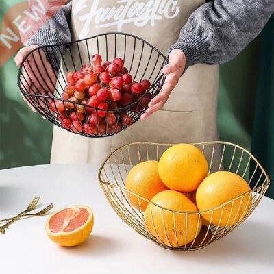 Metal Fruit Basket Morden Wire Snack Bread Vegetable