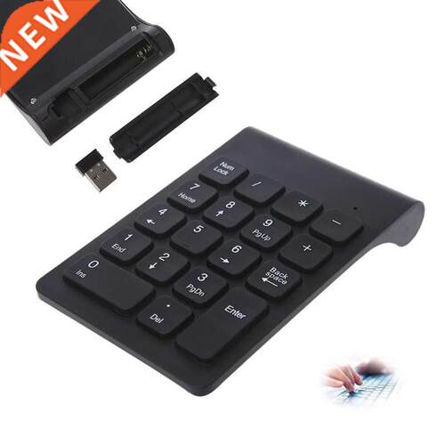Portable 2.4G Wireless Digital Keyboard USB Number Pad 18 Ke