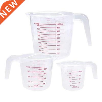 3 Pcs Plastic Measuring Cup Capacity Clear Measuring Jug Set