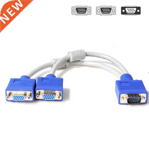 Best selling male VGA To 2 female VGA SVGA Monitor Y Splitte