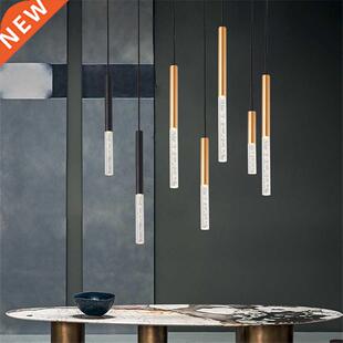 50/60CM Gold+Acrylic Long Tube Pendant Light Cylinder Pipe K