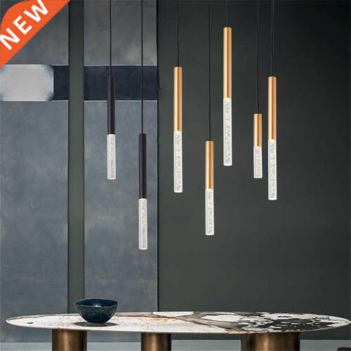 50/60CM Gold+Acrylic Long Tube Pendant Light Cylinder Pipe K