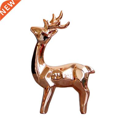 Ceramic Reindeer Arts Elk Sculpture Figurine Clectible