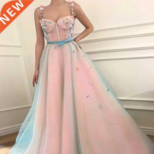 Stylish Spaghetti Straps Sweetheart A Line Prom Party Gowns