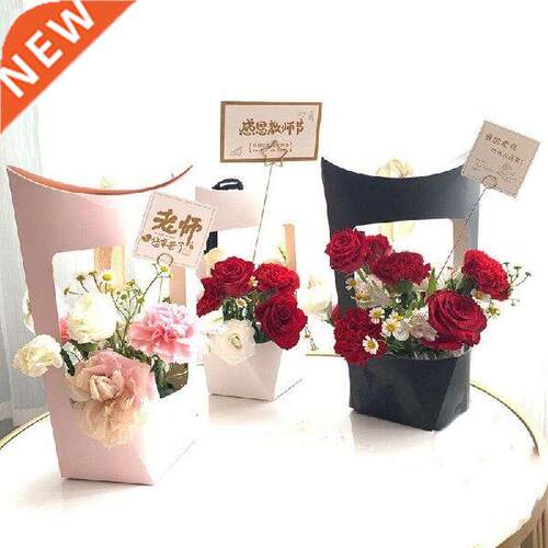 DIY Flower Wrapping Box Kraft Paper Bag Gift Packing Box