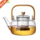 Teapot Clear Pot Resistant wit Tea Glass Style Heat Japaness