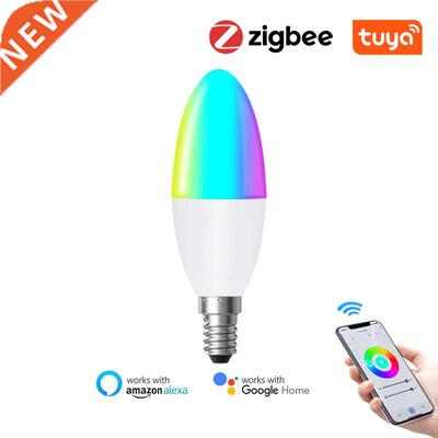 Zigbee3.0 Tuya Home Smart LED Color Bulb RGBCW Dimmable