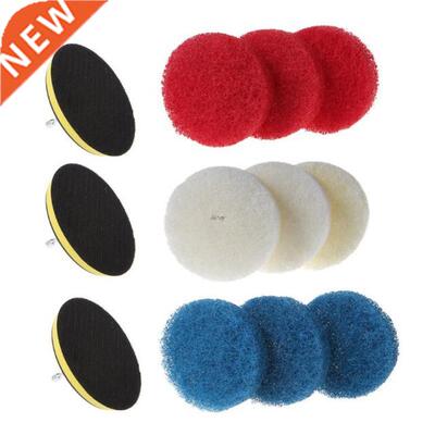 Power Scrubber Electric Drill Plate With 3 Brushes Pads Kit