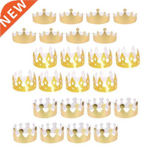 Brthday Party Hats Crown Hat Crowns Kds Cone Paper Pom