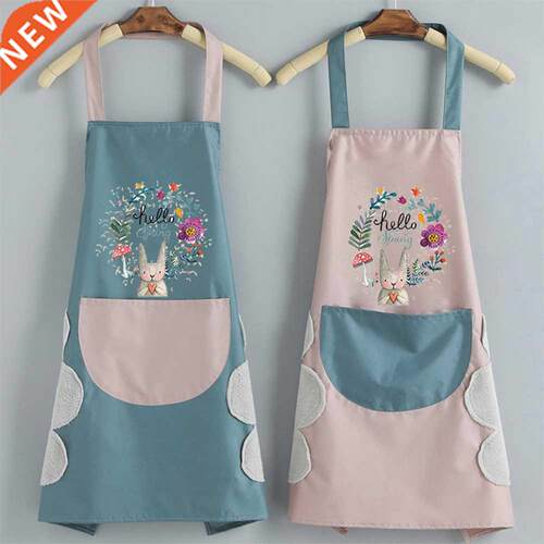 Kitchen Aprons for Women Men Household Cartoon Waterproof