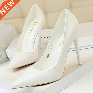Shoes Women Pumps Fashion High Heels Shoes Black Pink White