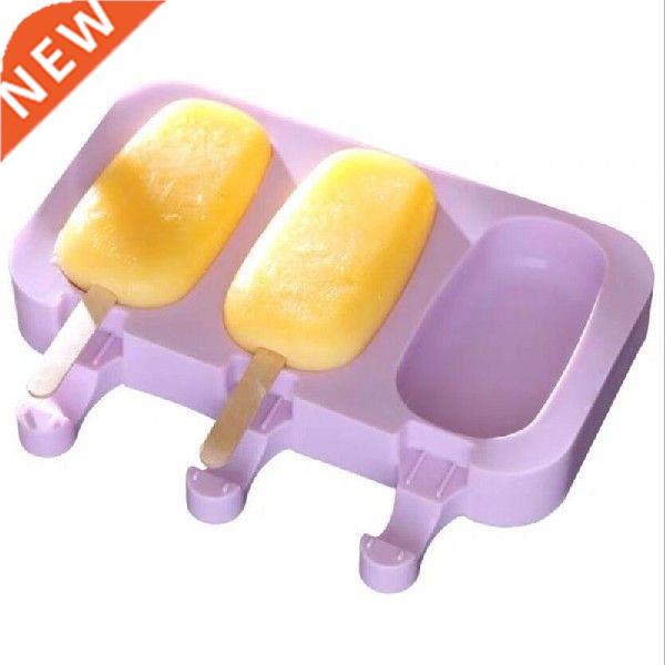3 Cell Big Size Silicone Ice Cream Mold Popsicle Molds