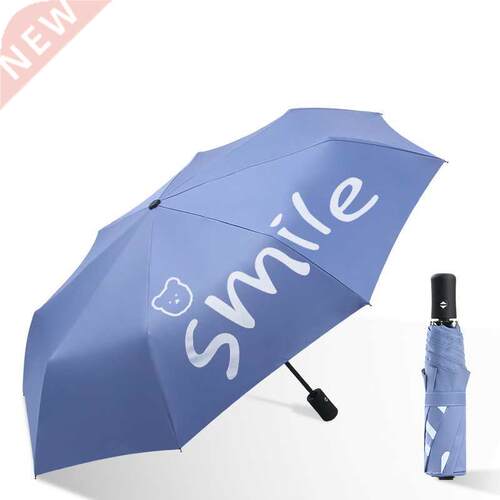 Automatic/Manual Ladies Umbrella Cartoon Three Folding