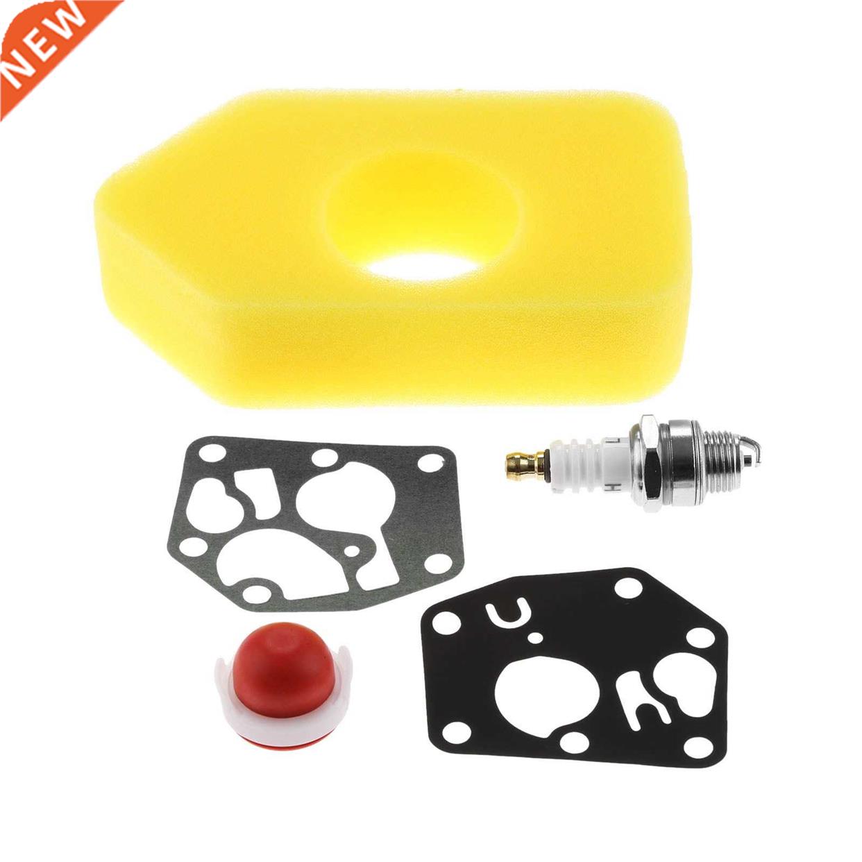 5Pcs/set Carb Diaphragm Gasket +Air Filter Primer Bulb +L7T