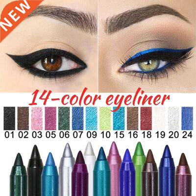 14 Color Long-lastng Eyelner Pencl Waterproof Pgment Gre