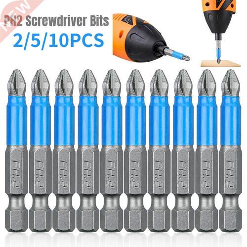2/5/10Pcs PH2 Cross Bit Drill Head Screwdriver Bits Hand Too