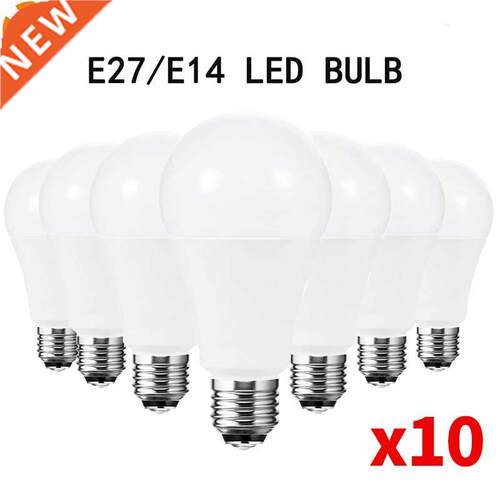 10pcs LED Bulb Lamps E27 E14 220V 230V 3W 6W 9W 12W 15W 18W