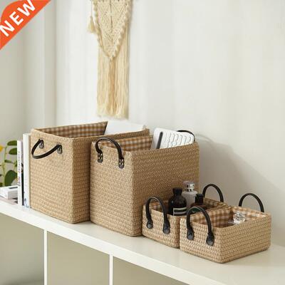 Storage Basket Soft Handle Large Capacity PP Woven Vanity