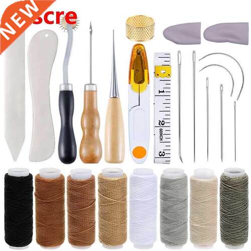 Leather Craft Tools Kt Waxed Thread Needles Bone Folder Woo