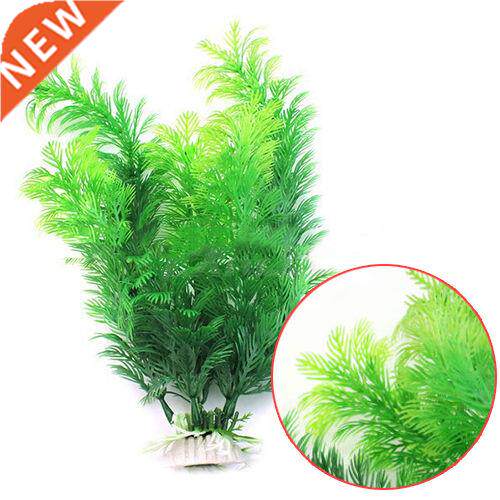 Pretty Fish Tank Aquarium Decor Green Artificial Plastic Und