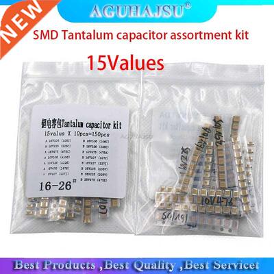 15Values SMD Tantalum capactor assortment kt 1uf-220uf A/B