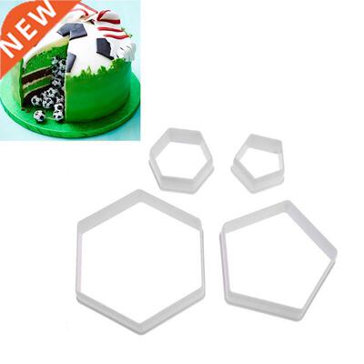 4pcs Football Cookie Cutter Soccer Shape Fondant Cake Decor