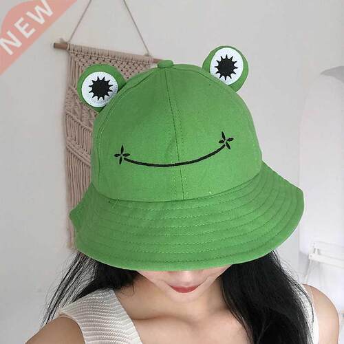 2021 Frog Bucket Hat for Women Summer Autumn Plain Female Pa