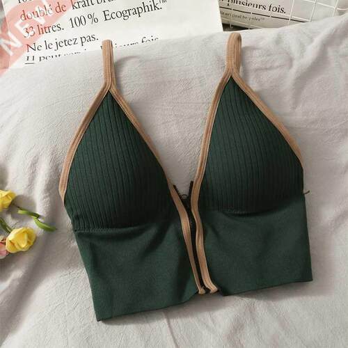 Korean striped crop slim fit spaghetti strap tanke top wome