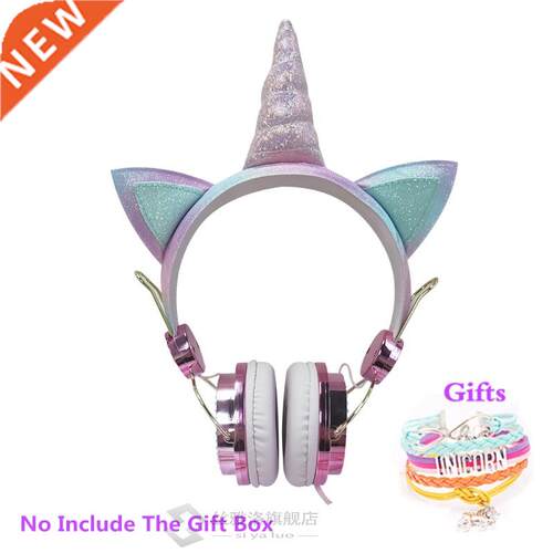 Funny Kids Headset Colorful Diamond nicorn Headphones Music