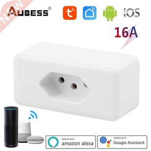 16A Plug Tuya Brazil Aubess Socket Smart Wifi