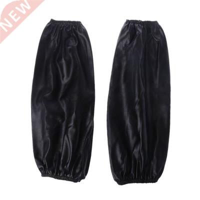 1 Pair Waterproof Oilproof Arm Sleeves Covers Faux Leather O