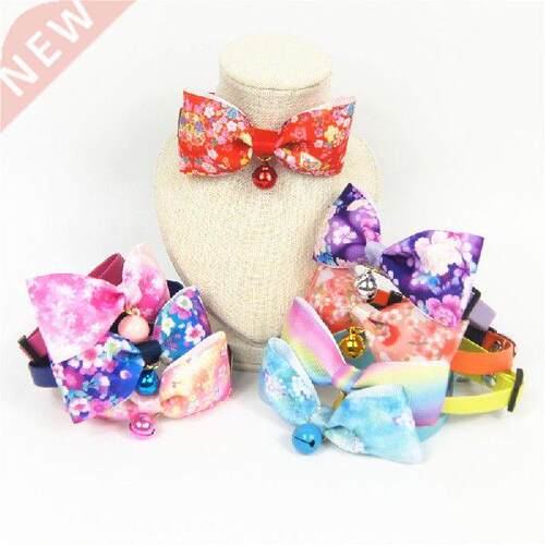 5PCS New Flowers Adjustable Pet Dog Bow Ties Pet Ribbon