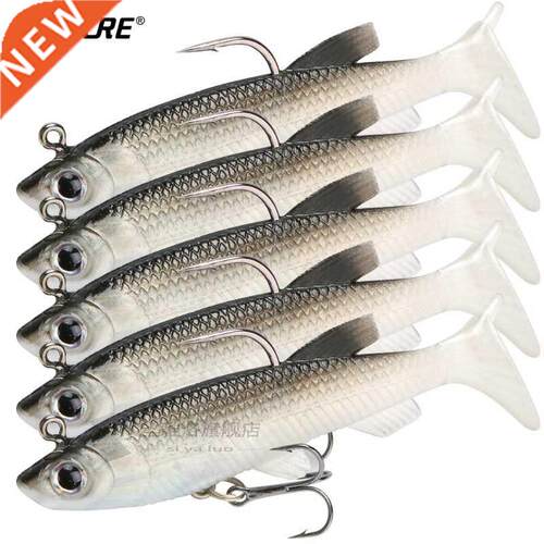 5 Pieces Soft Fishing Lure Wobbler Swimbait Silicone Isca Ar